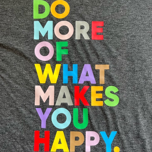 Do More of What Makes You Happy Grey Tee | Women's Large - Picture 2 of 5